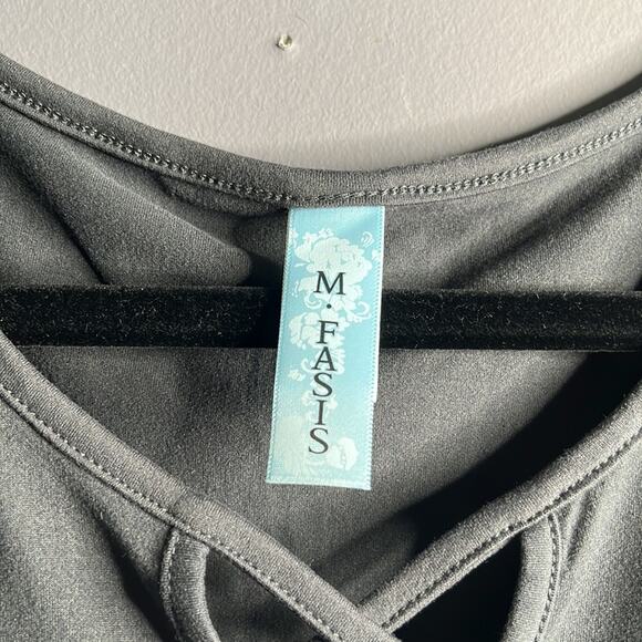 M. Fasis Dark Gray Ruching Tank Top Size Large - Picture 5 of 8